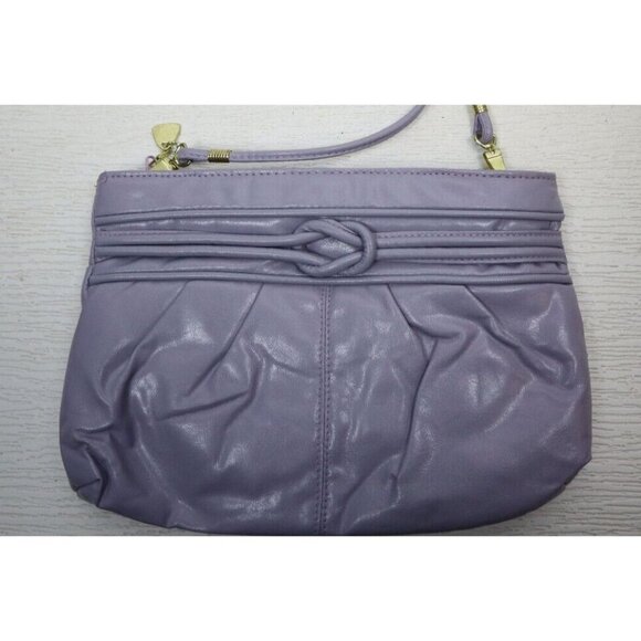 VINTAGE 80s 90s LIGHT PURPLE LAVENDER FAUX LEATHER PURSE - BAG BAZAAR - Picture 2 of 13